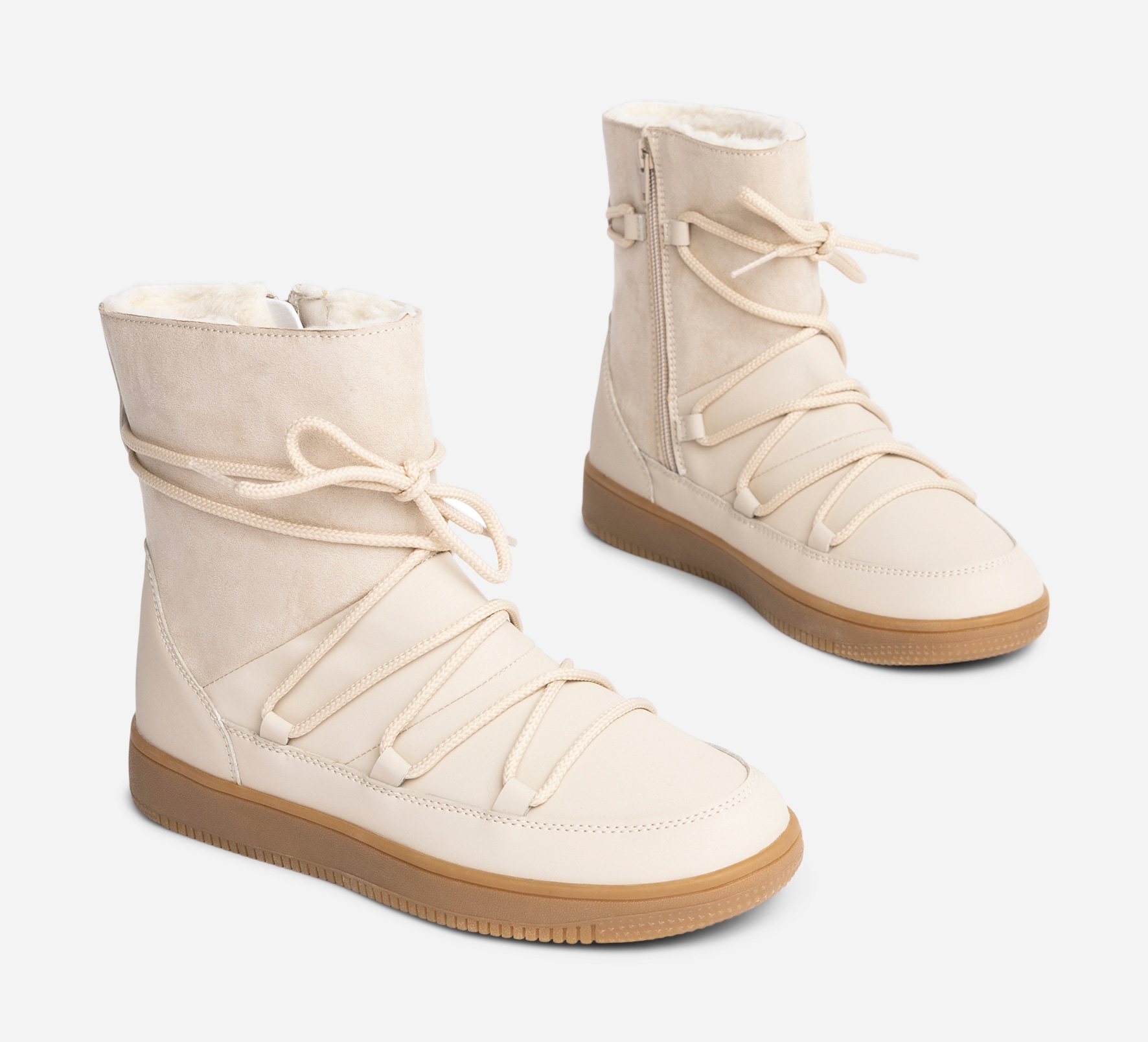 LEJON, Varmfodrade boots Beigea