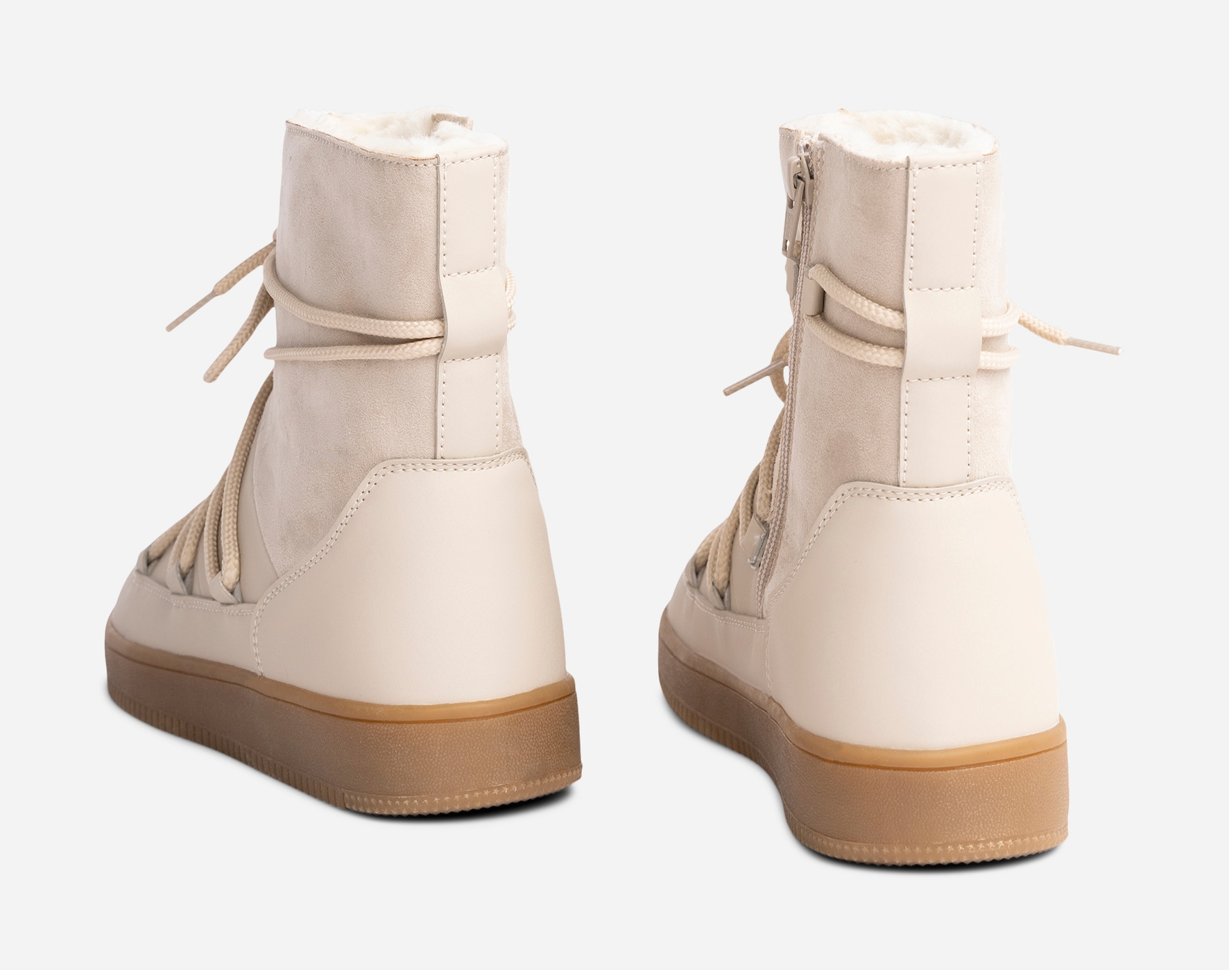 LEJON, Varmfodrade boots Beigea