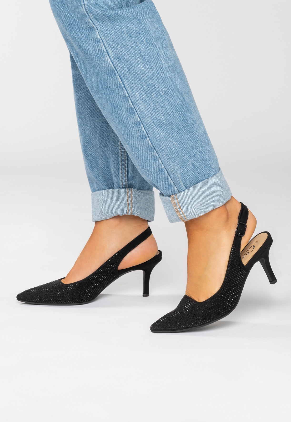 CLOU, Pumps med slingback Svarta
