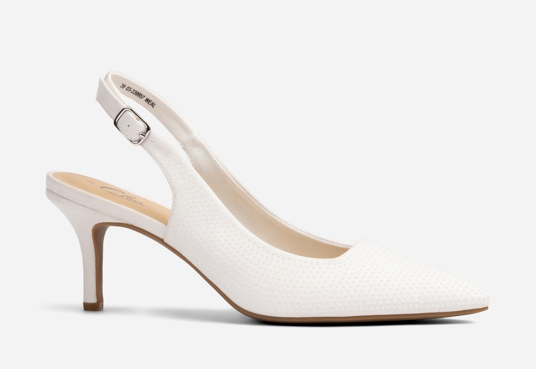 CLOU, Pumps med slingback Vita