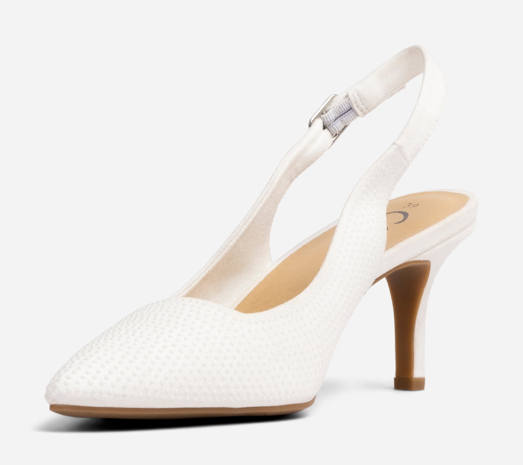 CLOU, Pumps med slingback Vita