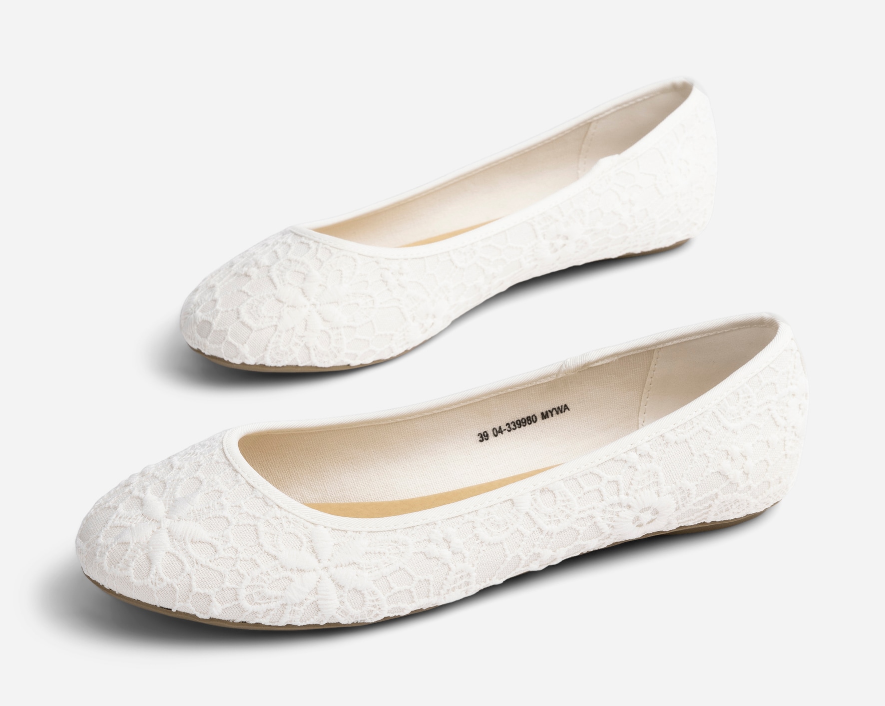 CLOU, Ballerinaskor Vita