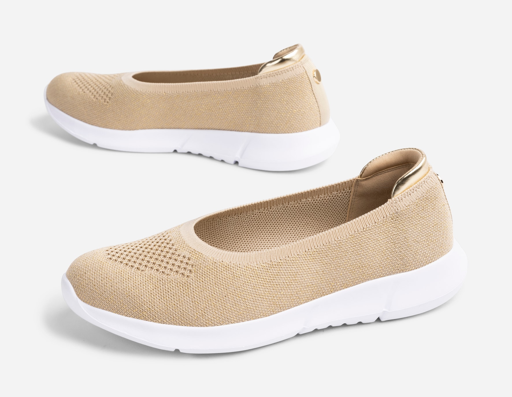 CLOU COMFORT, Ballerinaskor Metallfärgade