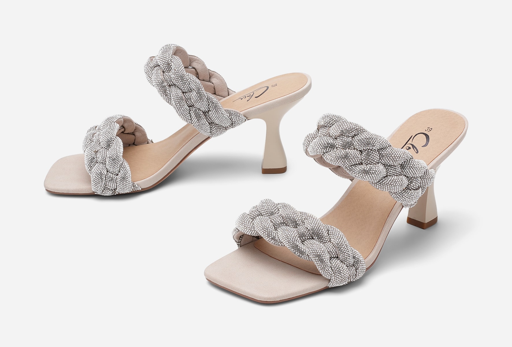 CLOU, Sandaletter Metallfärgade