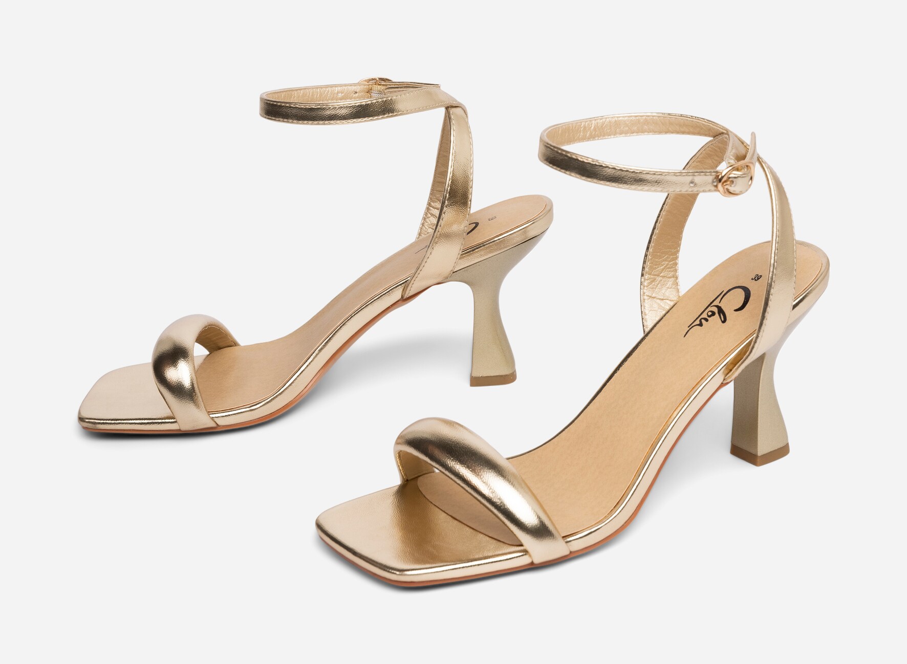 CLOU, Sandaletter Metallfärgade