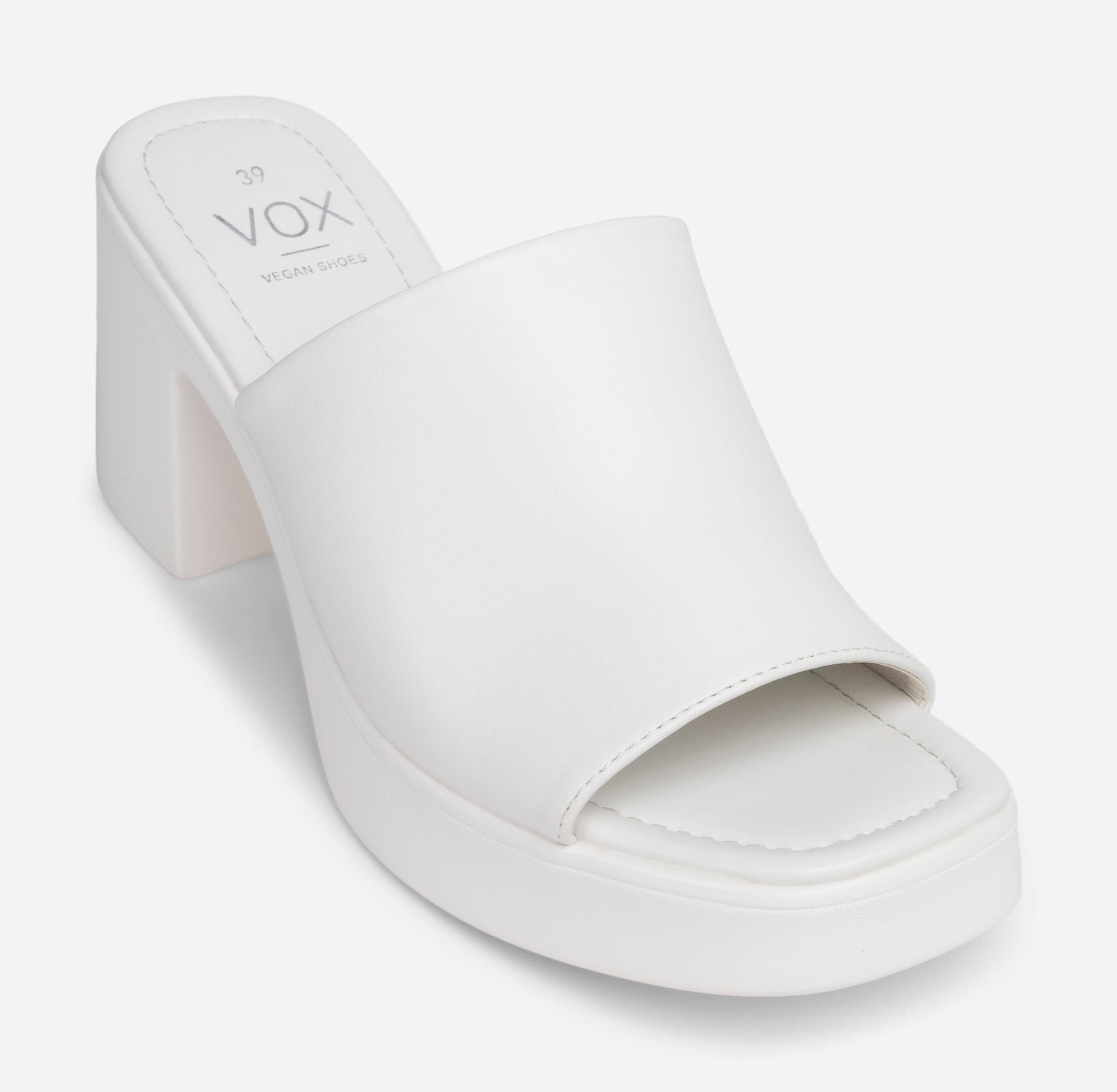 VOX, Sandaletter med platåsula Vita
