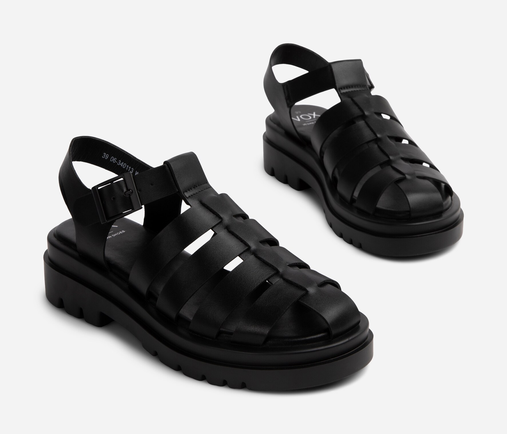 VOX, Sandaler med remmar Svarta