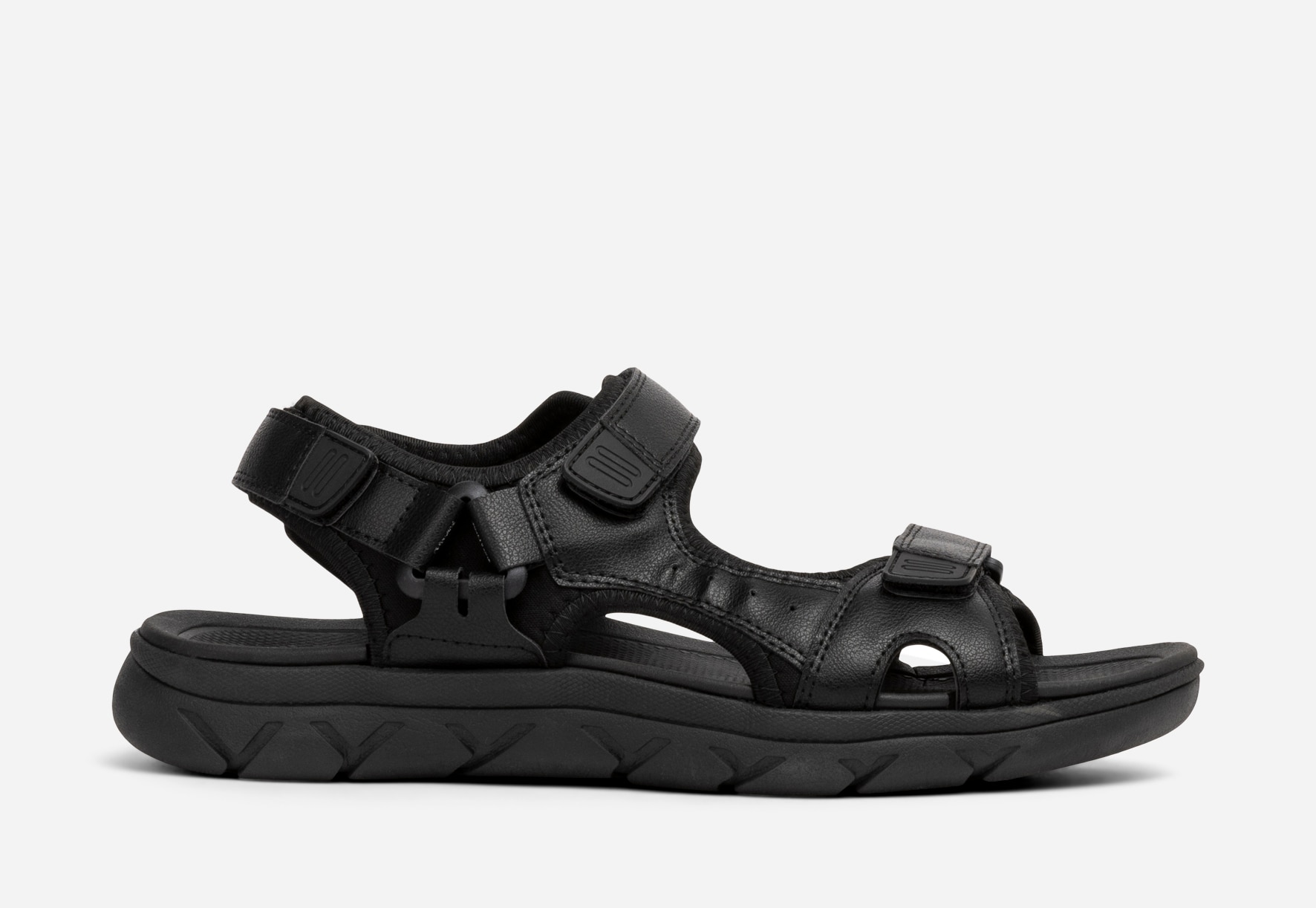 LEJON, Sandaler med remmar Svarta