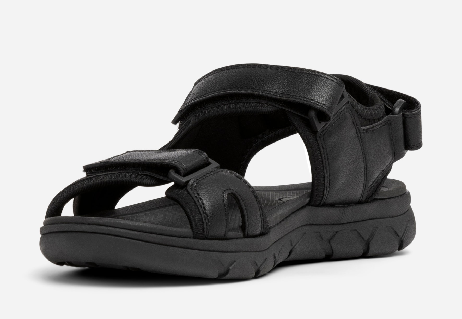 LEJON, Sandaler med remmar Svarta