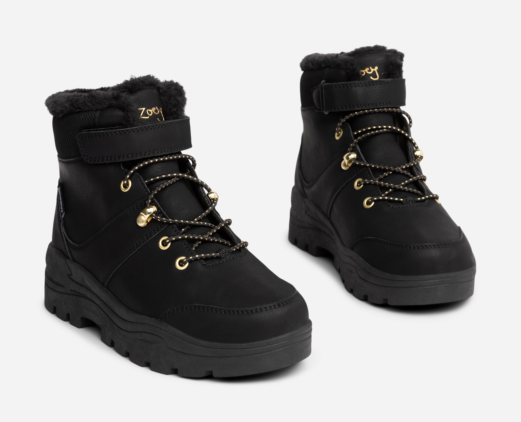 ZOEY, Varmfodrade kängor waterproof Svarta