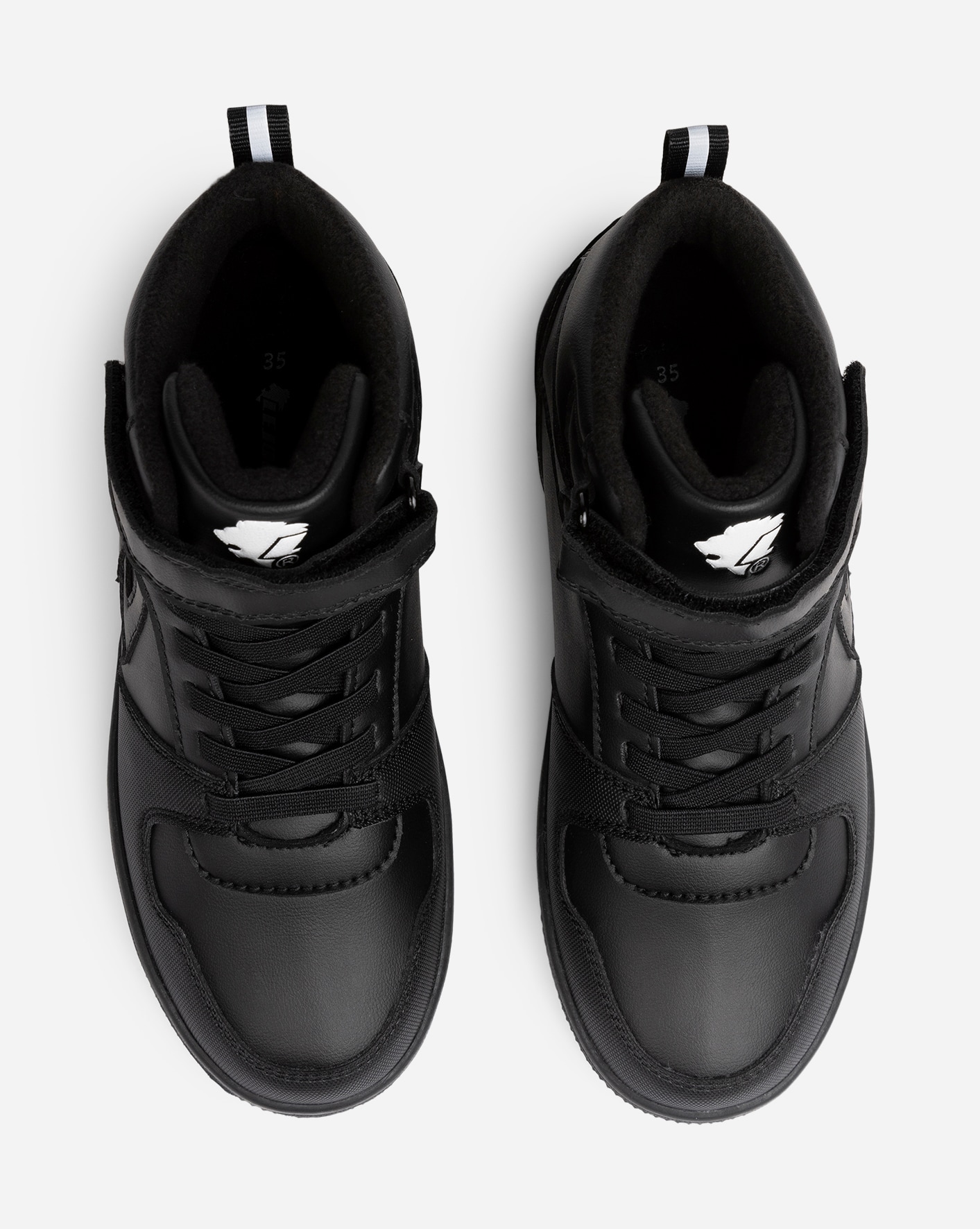 LEJON, Fleecefodrade höga sneakers waterproof Svarta