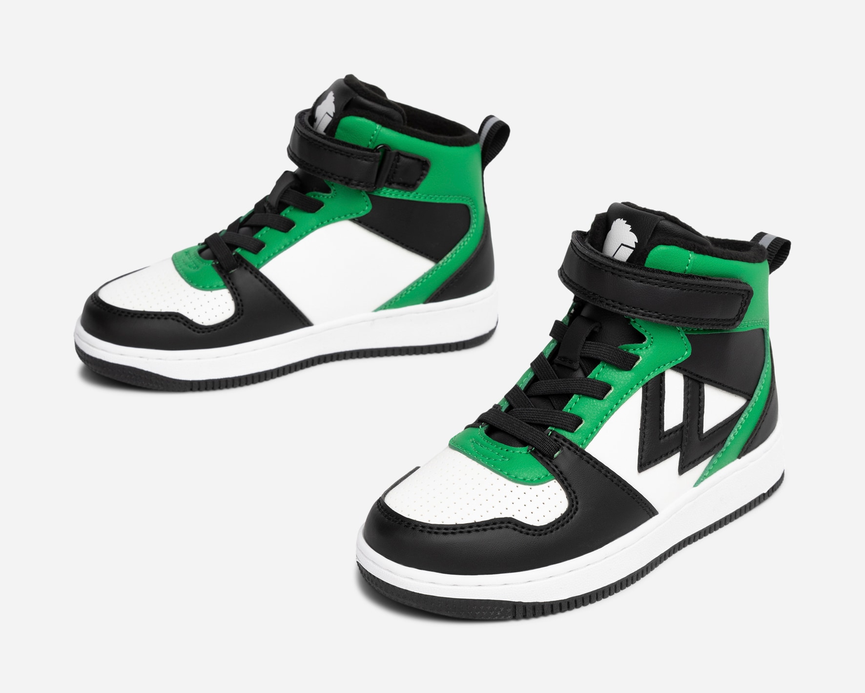 LEJON, Fleecefodrade höga sneakers Gröna