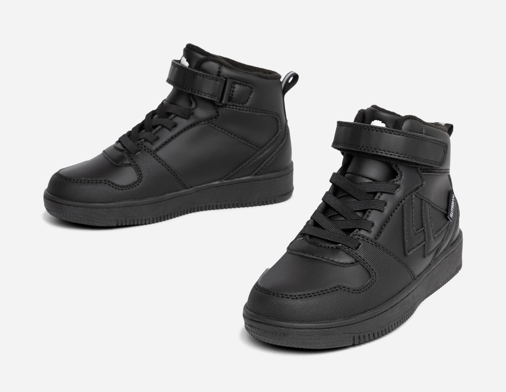 LEJON, Fleecefodrade höga sneakers waterproof Svarta