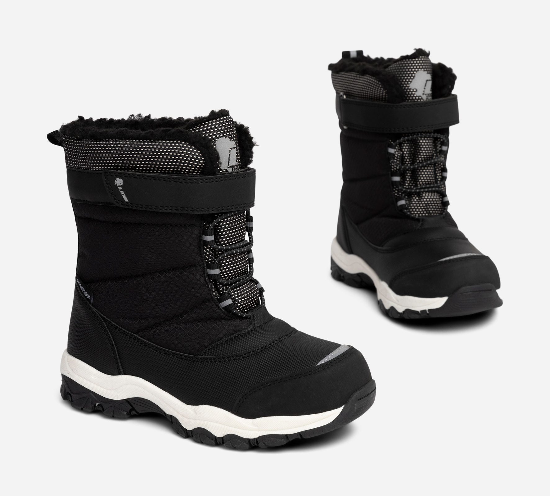 LEJON, Varmfodrade kängor waterproof Svarta