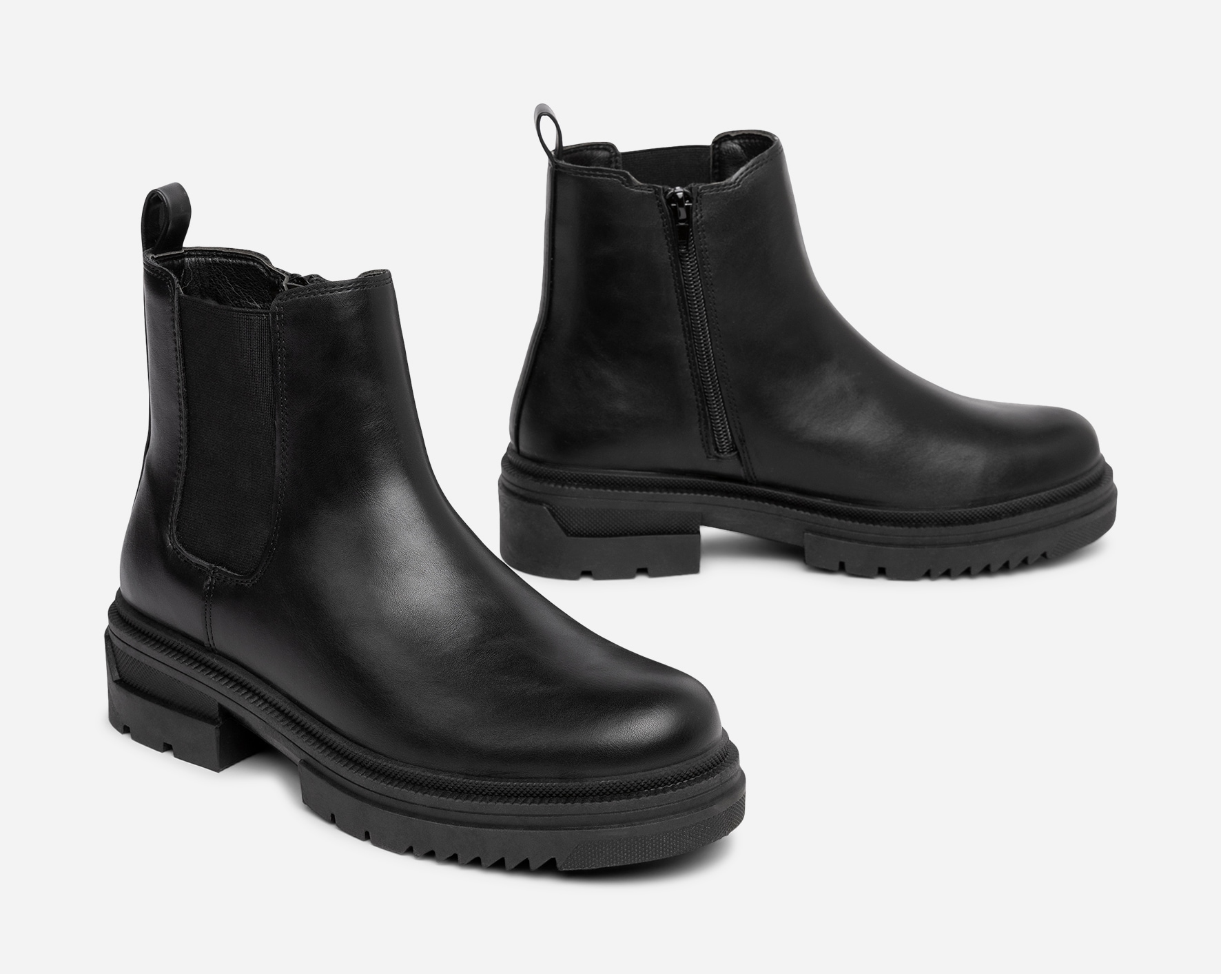 CLOU, Varmfodrade chelseaboots Svarta