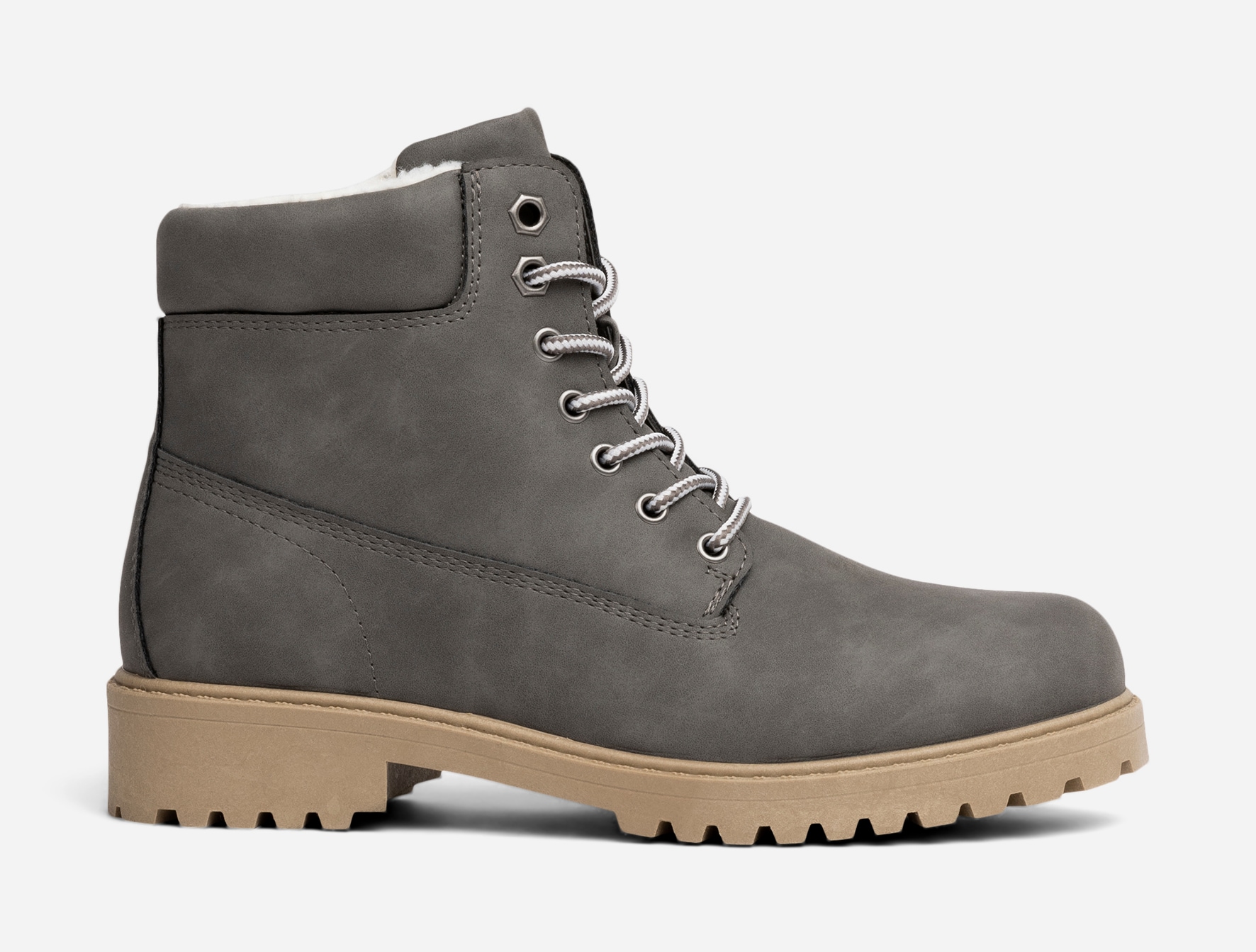 LEJON, Varmfodrade kängor Gråa