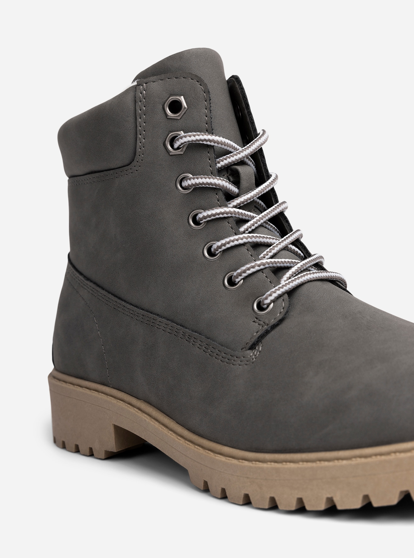 LEJON, Varmfodrade kängor Gråa