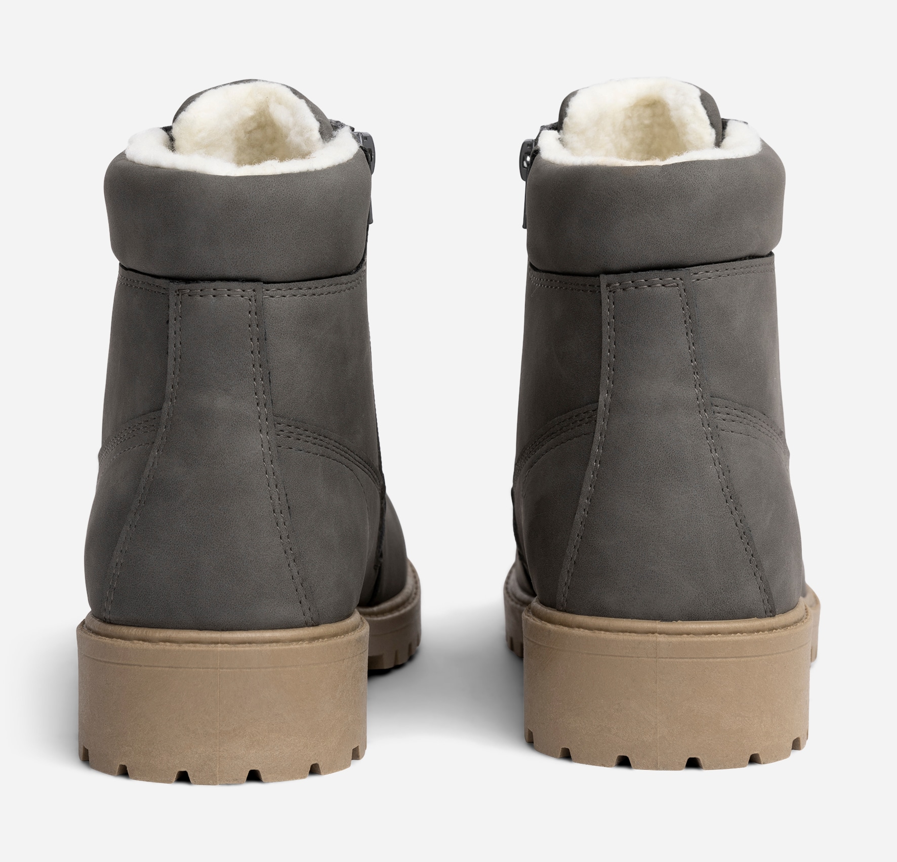 LEJON, Varmfodrade kängor Gråa