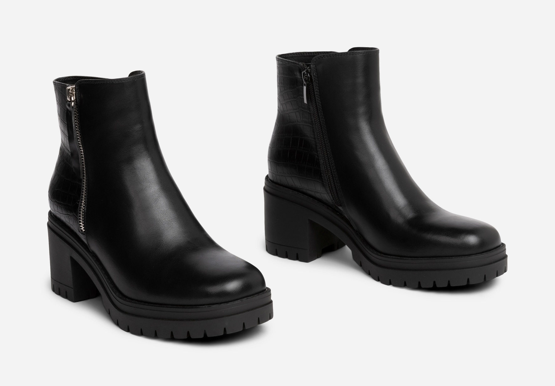 VOX, Varmfodrade boots med dragkedja Svarta