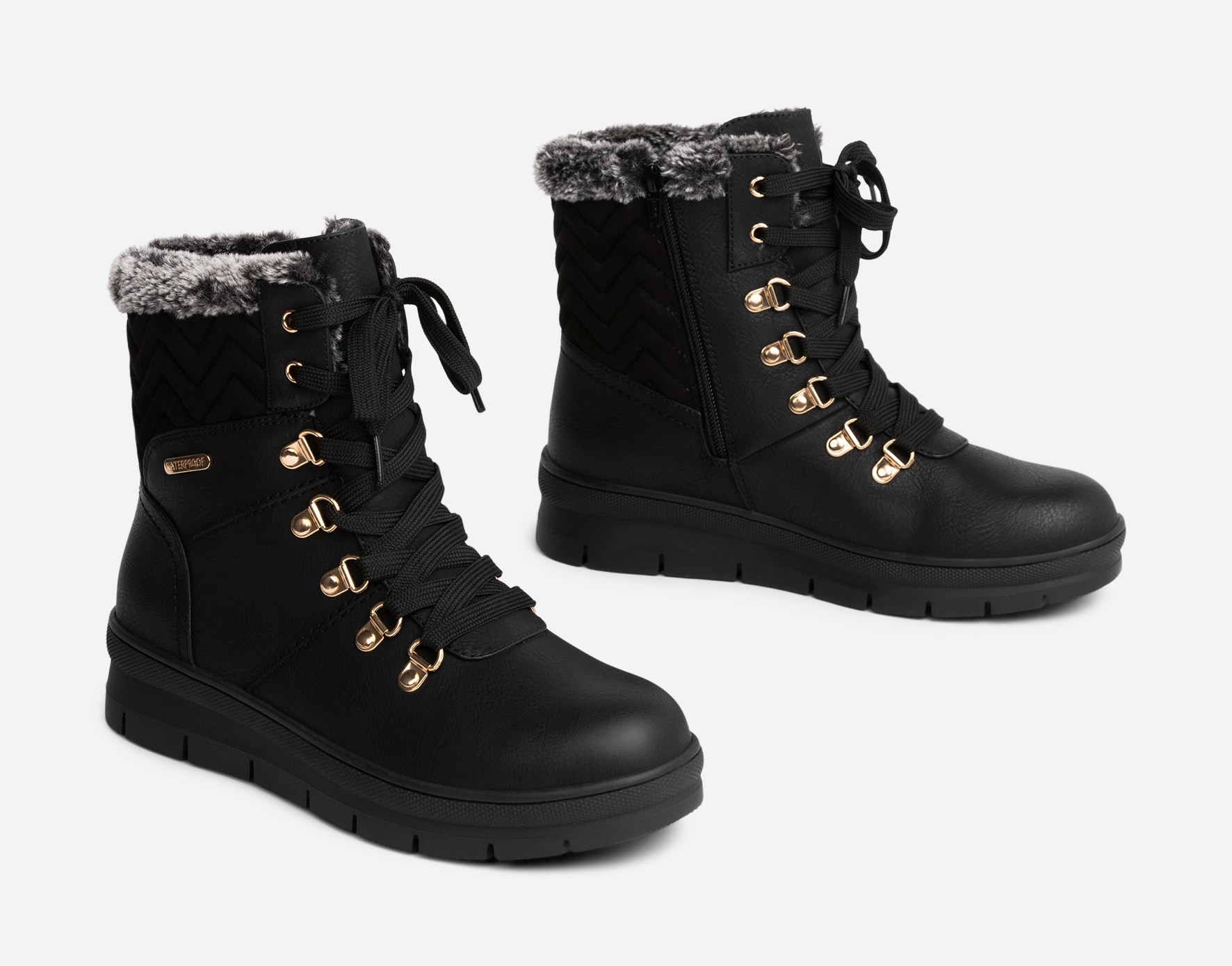 CLOU COMFORT, Varmfodrade kängor waterproof Svarta