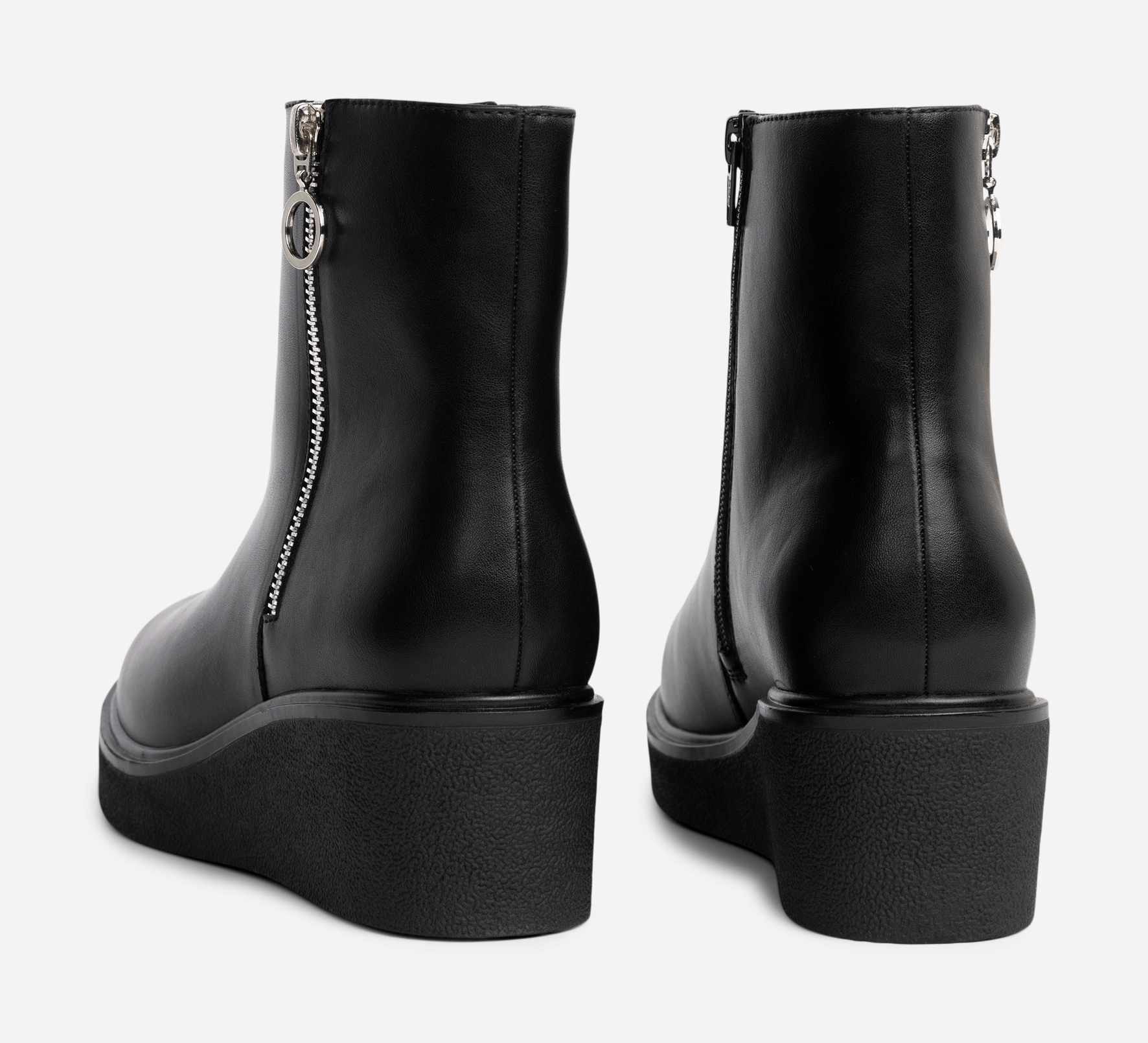 CLOU, Varmfodrade boots med dragkedja Svarta