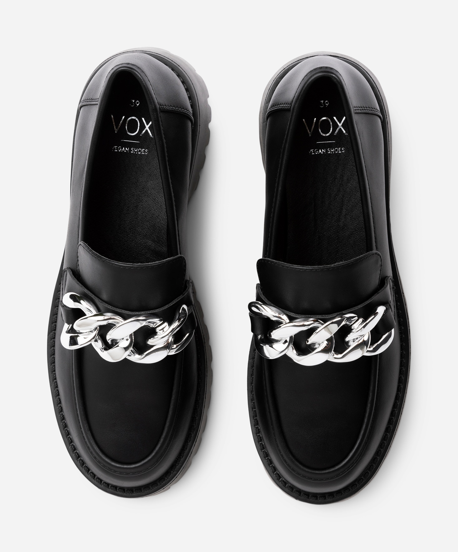 VOX, Loafers med kedja Svarta