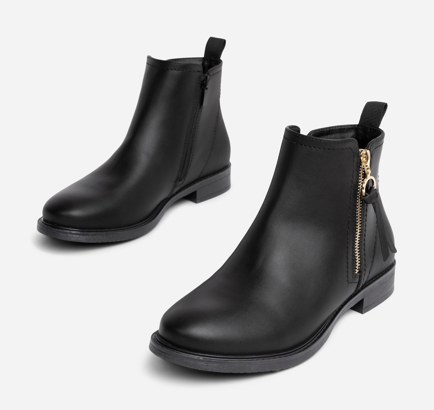 CLOU, Boots med dragkedja Svarta