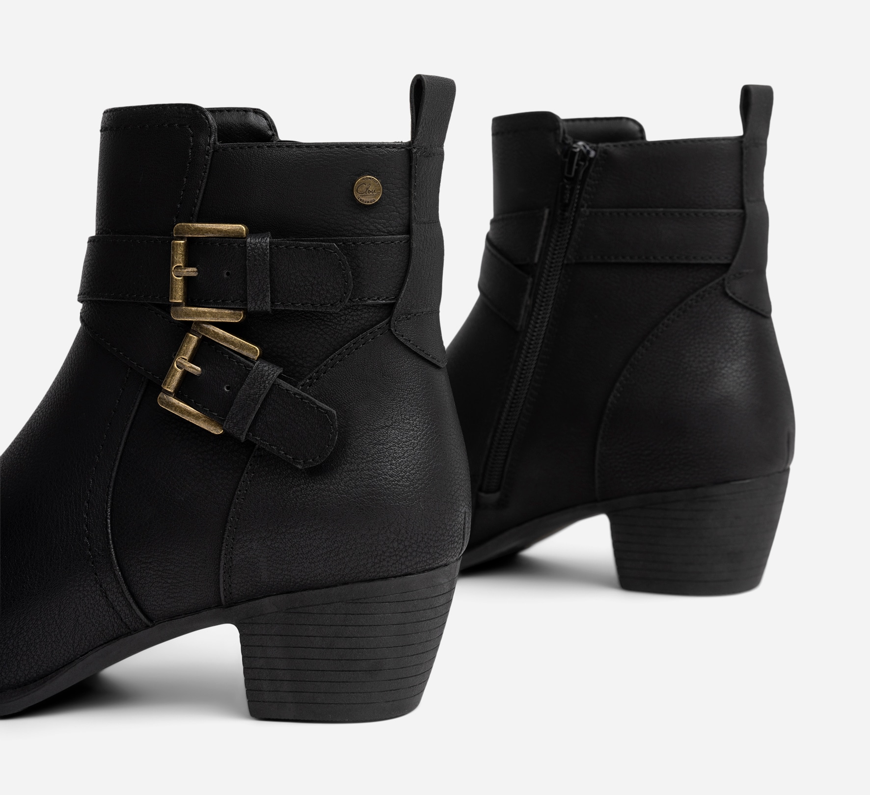 Jana Boots med spänne Svarta Clou Comfort Skopunkten