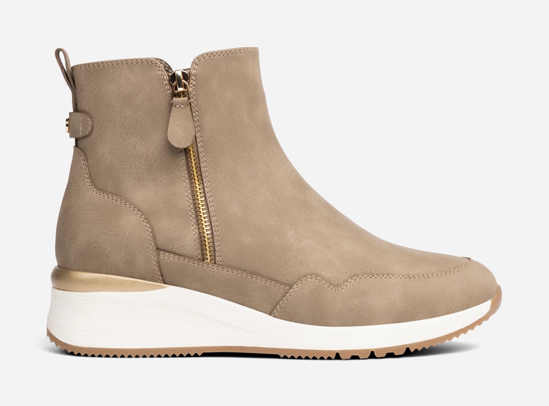 CLOU COMFORT, Boots med dragkedja Beigea