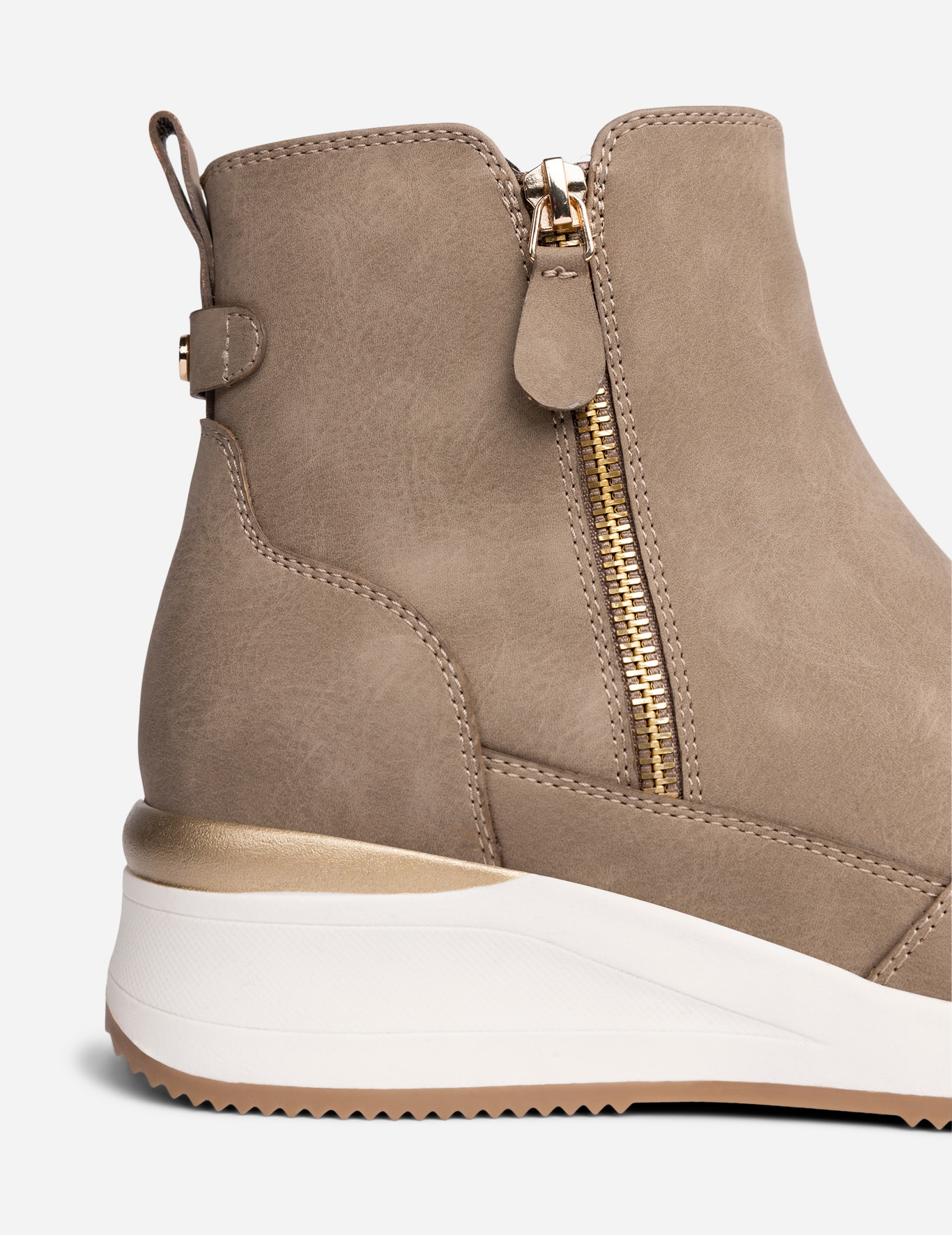 CLOU COMFORT, Boots med dragkedja Beigea