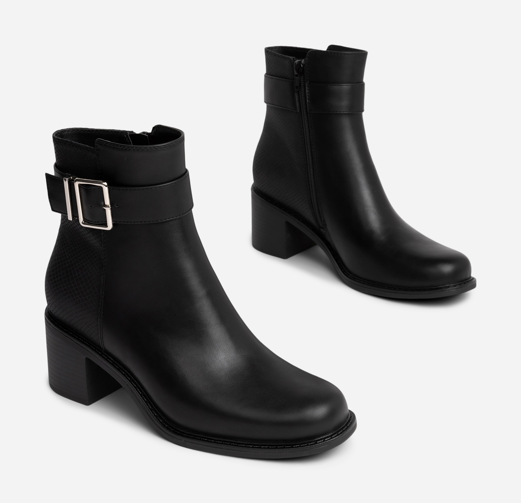 CLOU, Boots med spänne Svarta