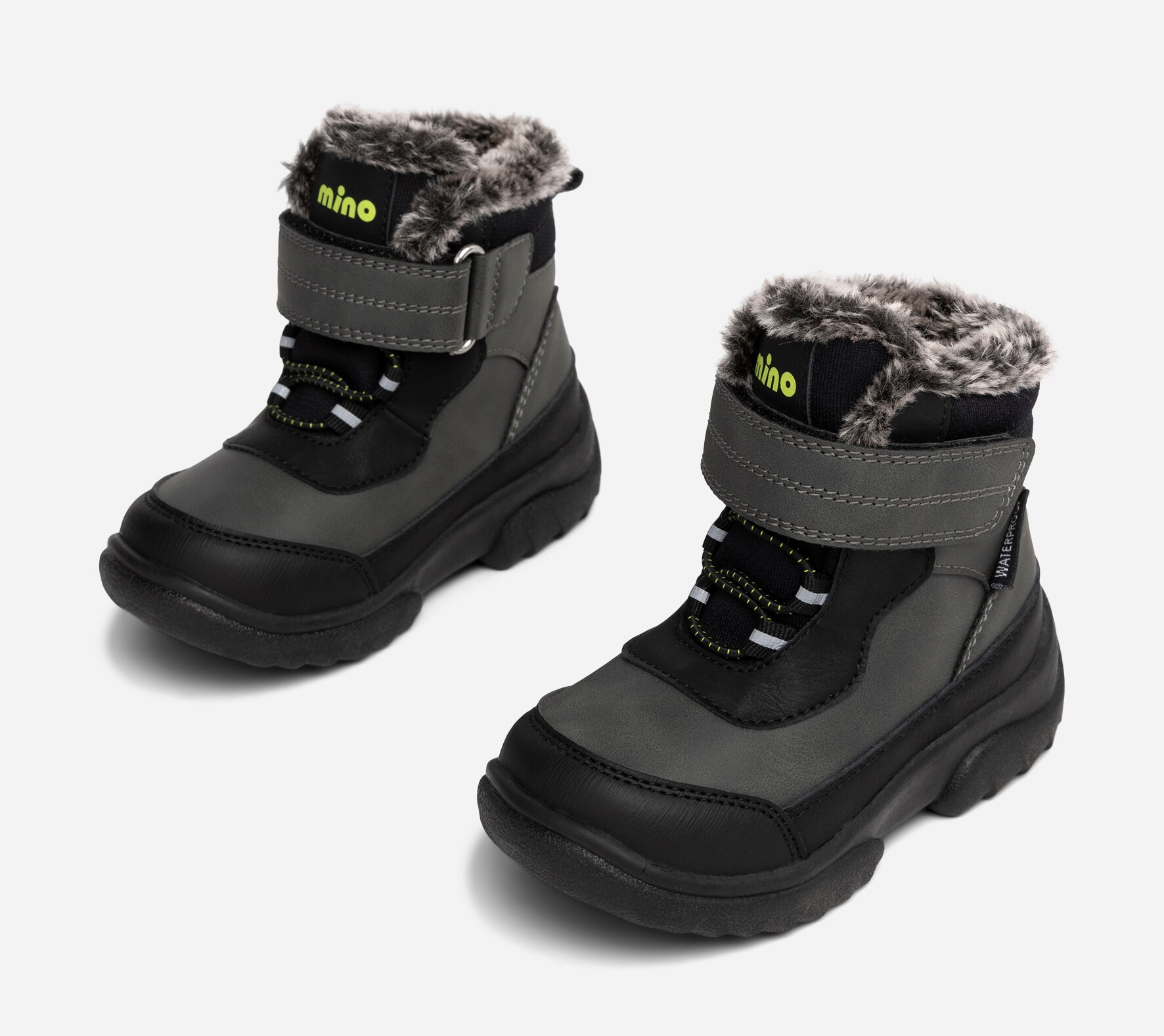 Mino, Varmfodrade kängor waterproof Gråa