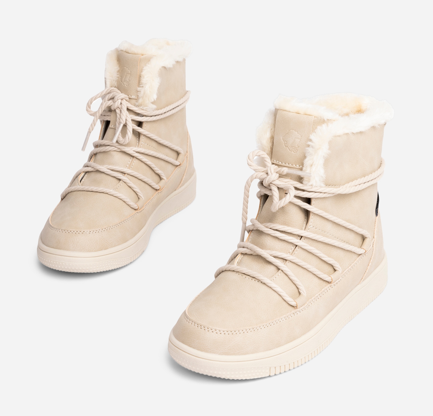 ZOEY, Varmfodrade kängor waterproof Beigea