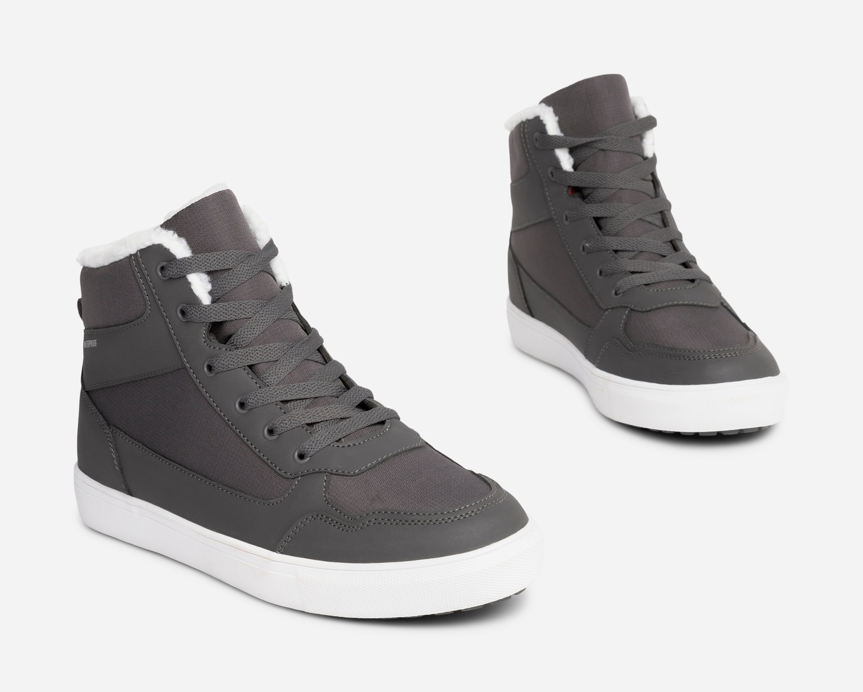 LEJON, Varmfodrade höga sneakers waterproof Gråa