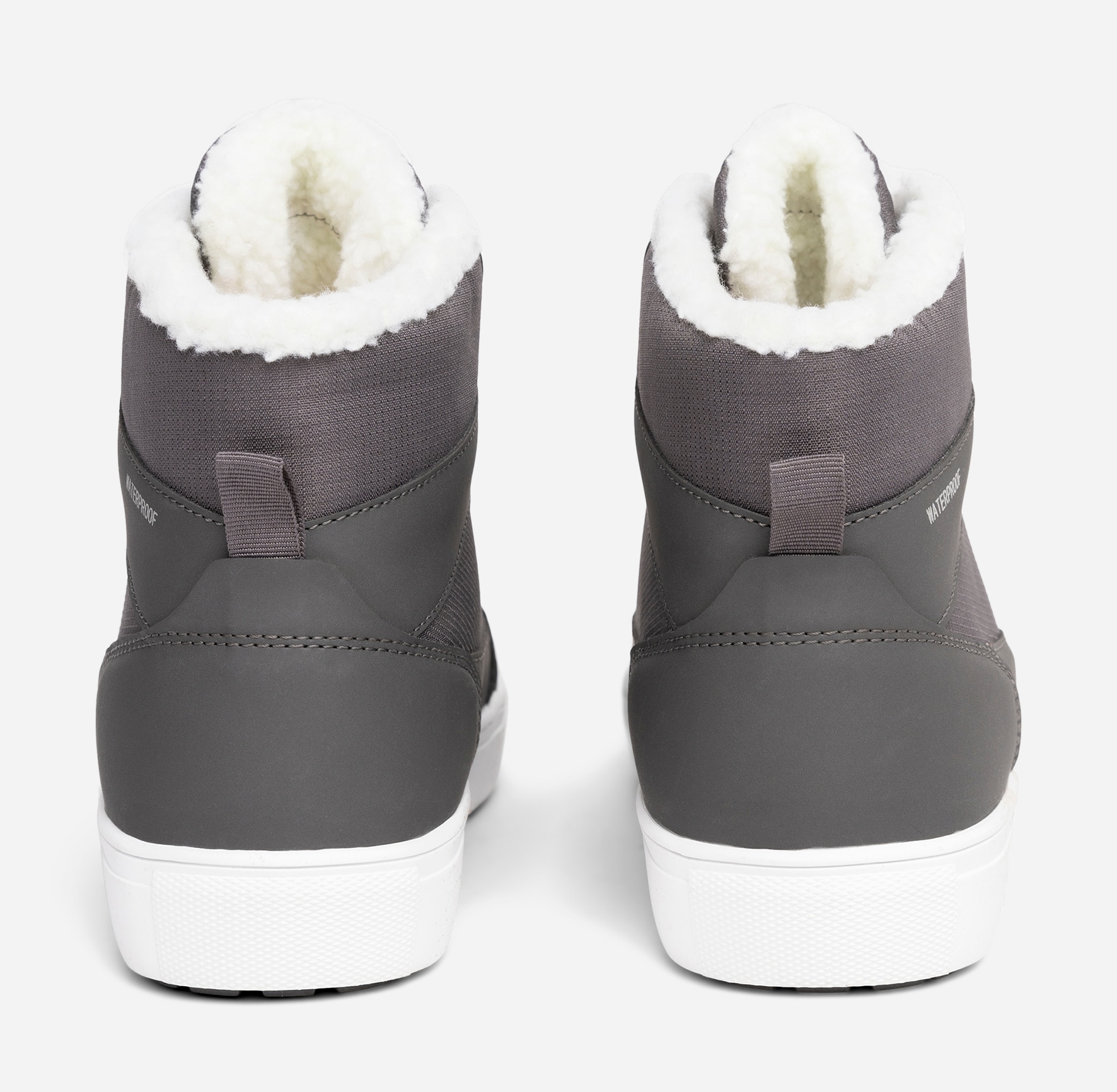 LEJON, Varmfodrade höga sneakers waterproof Gråa