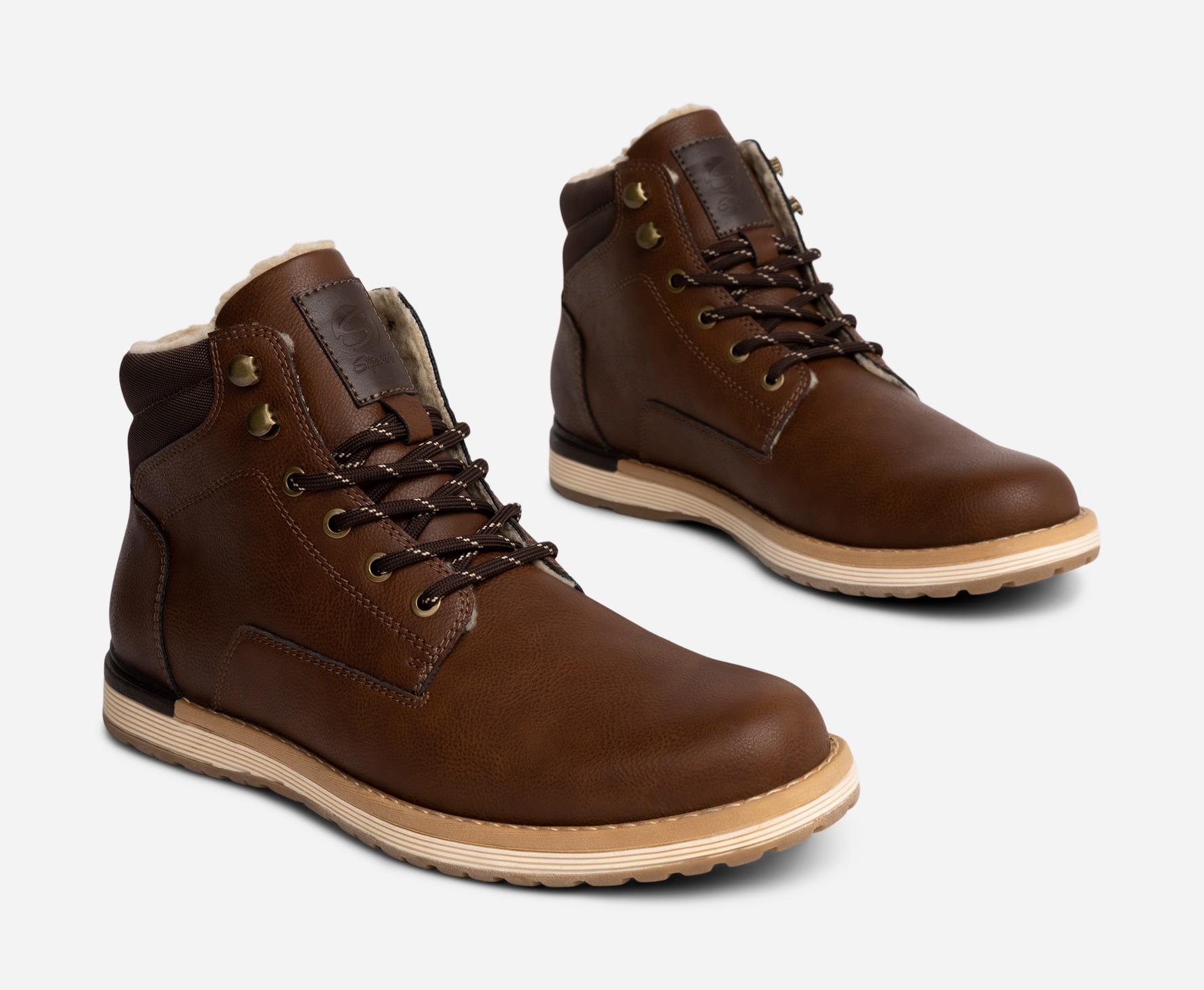 STEPSIDE, Varmfodrade kängor Bruna