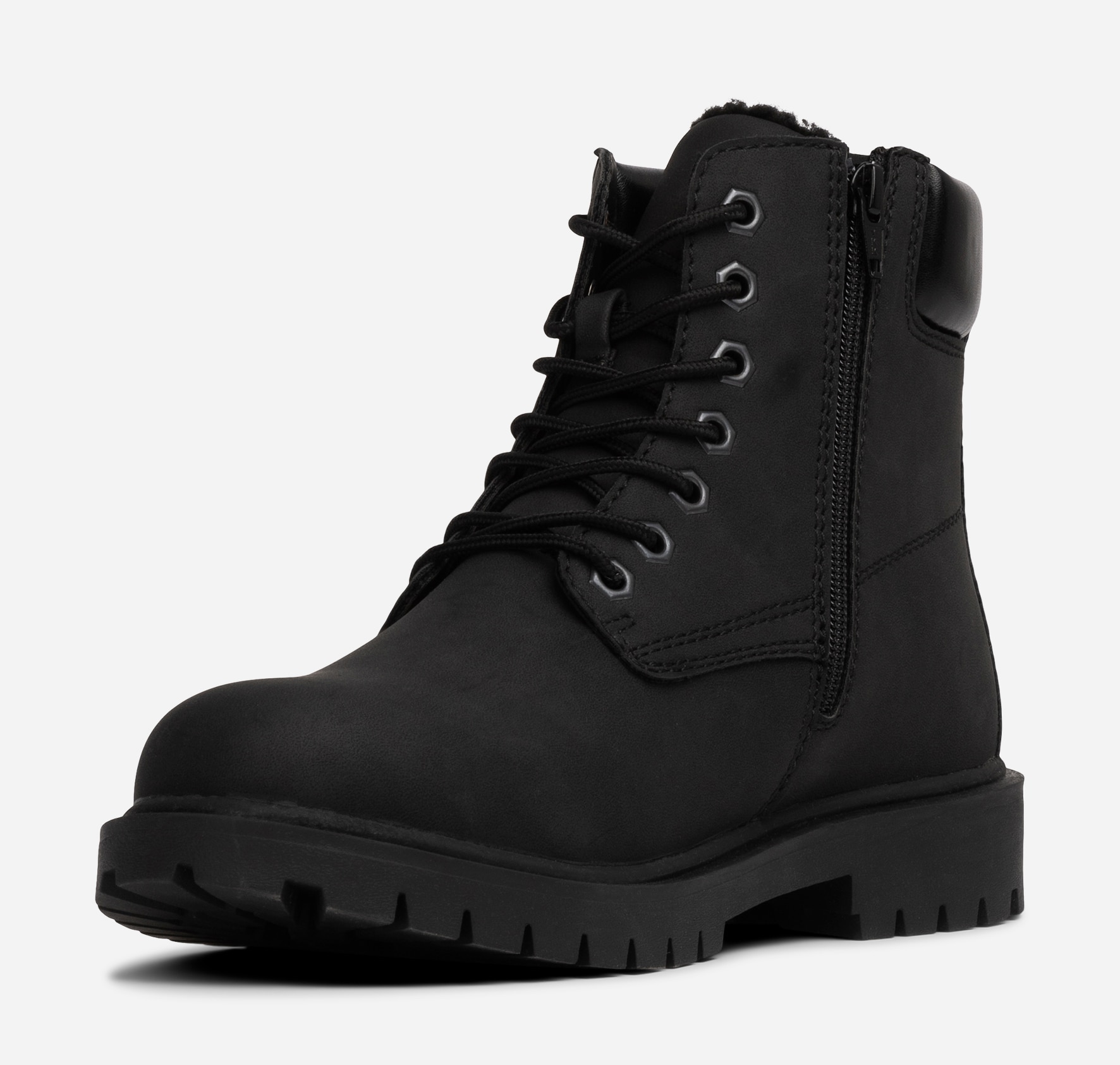 LEJON, Varmfodrade kängor Svarta