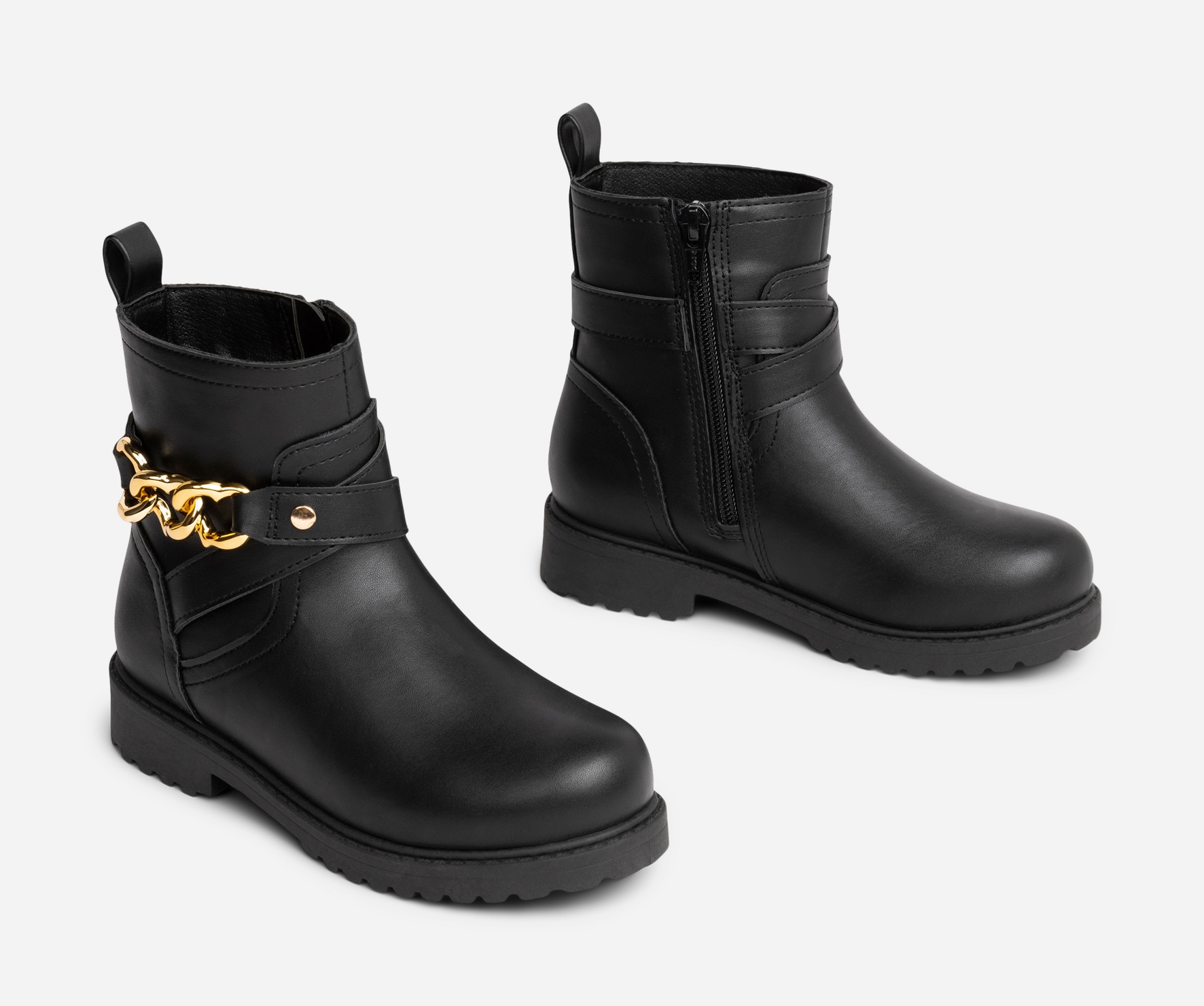 ZOEY, Fleecefodrade chelseaboots Svarta