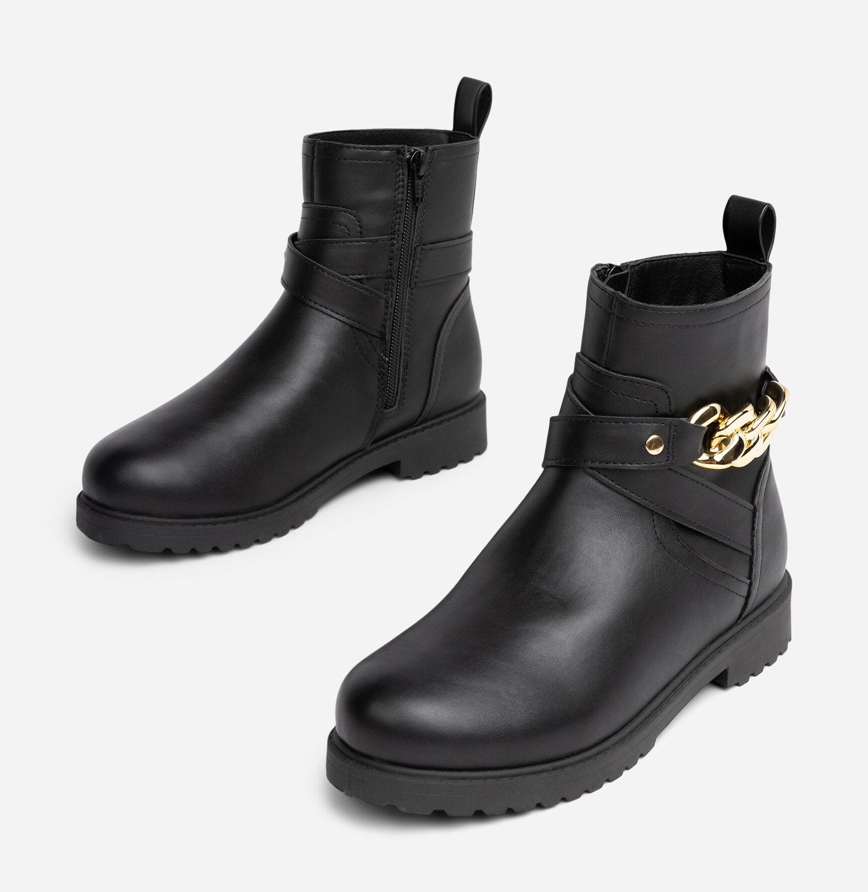 ZOEY, Fleecefodrade chelseaboots Svarta