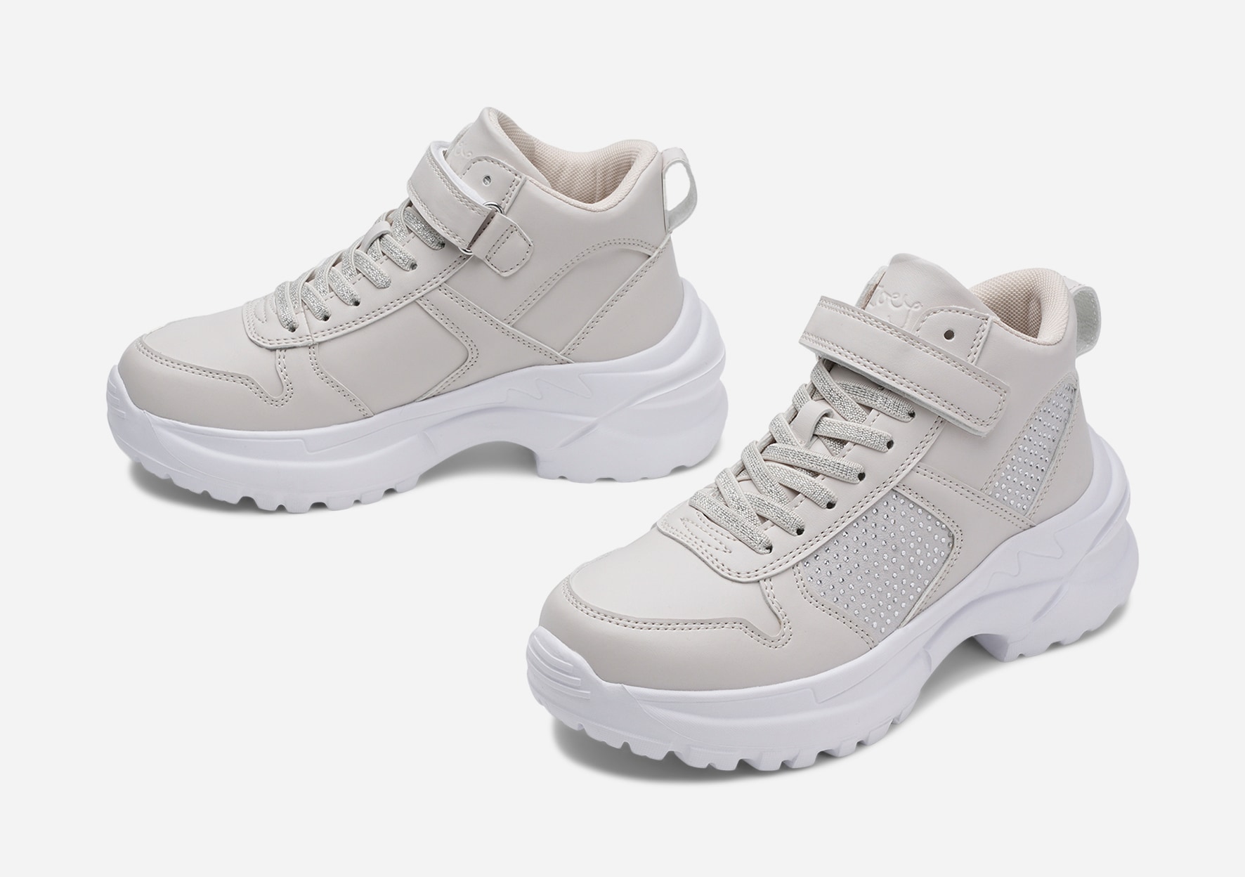 ZOEY, Höga sneakers Beigea