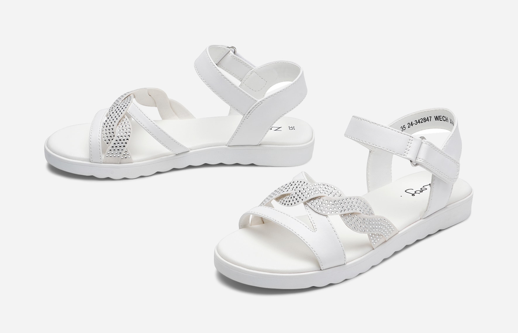 ZOEY, Sandaler med remmar Vita