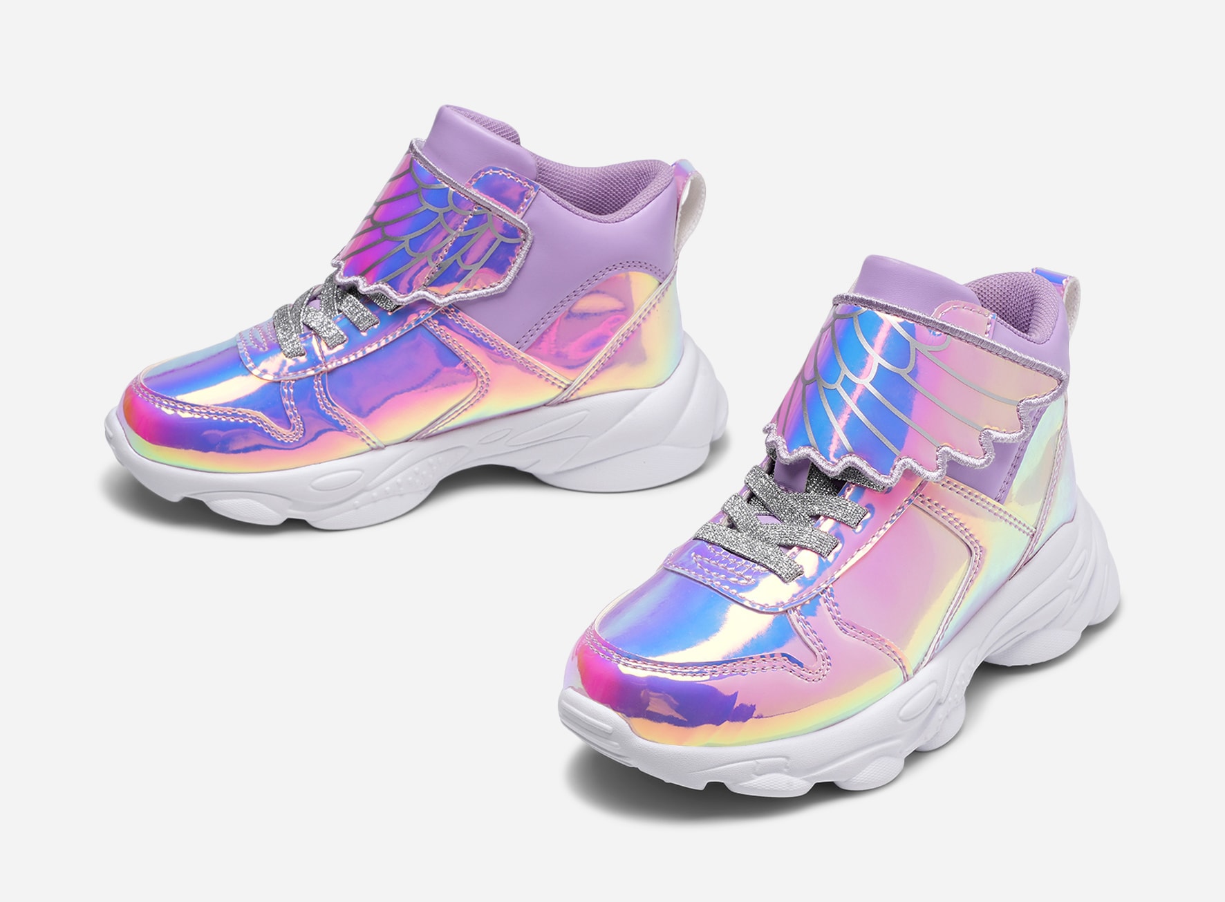 ZOEY, Höga sneakers Metallfärgade