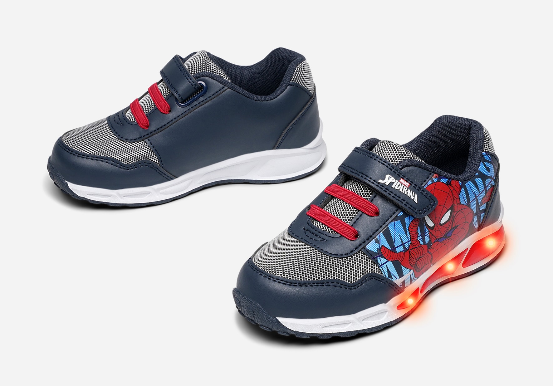 SPIDERMAN, Blinkande sneakers Flerfärgade