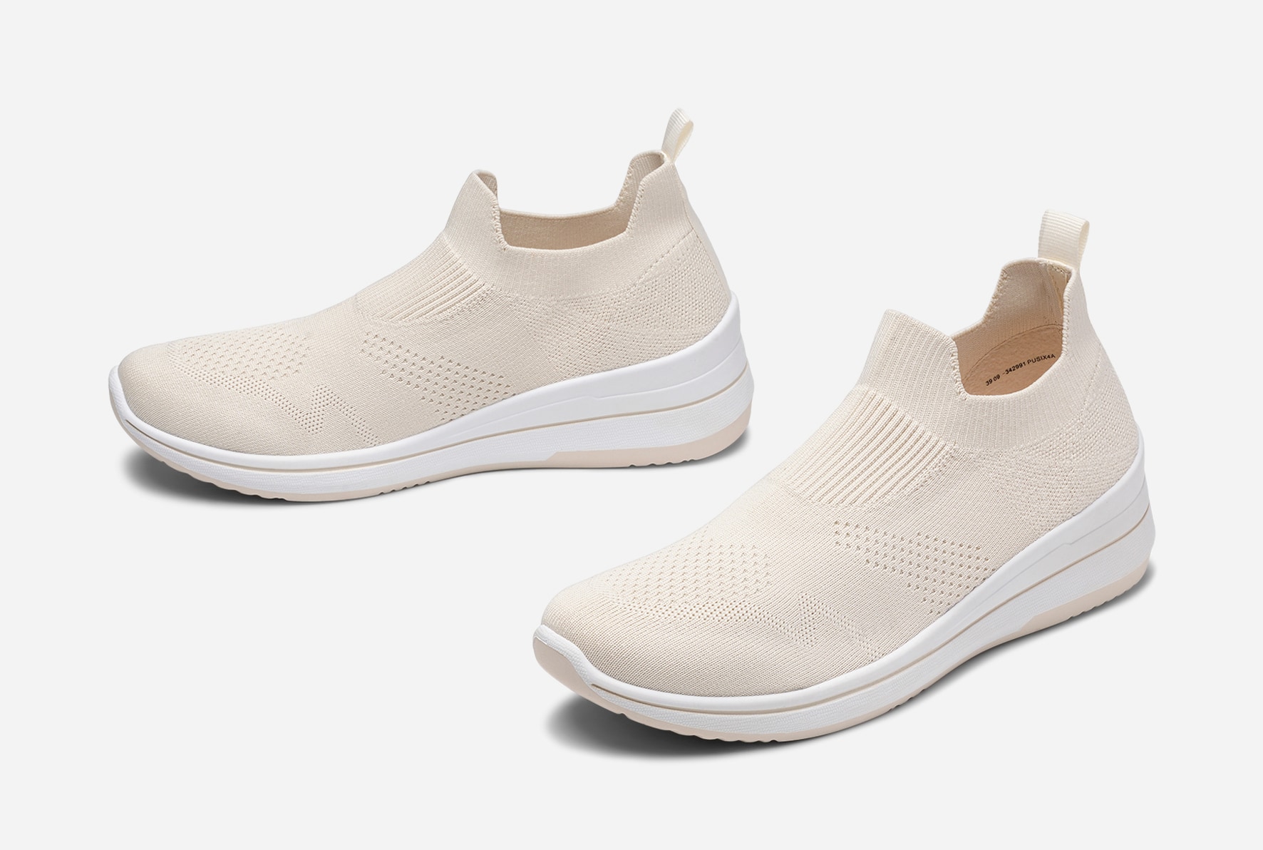 CLOU, Sock sneakers Beigea