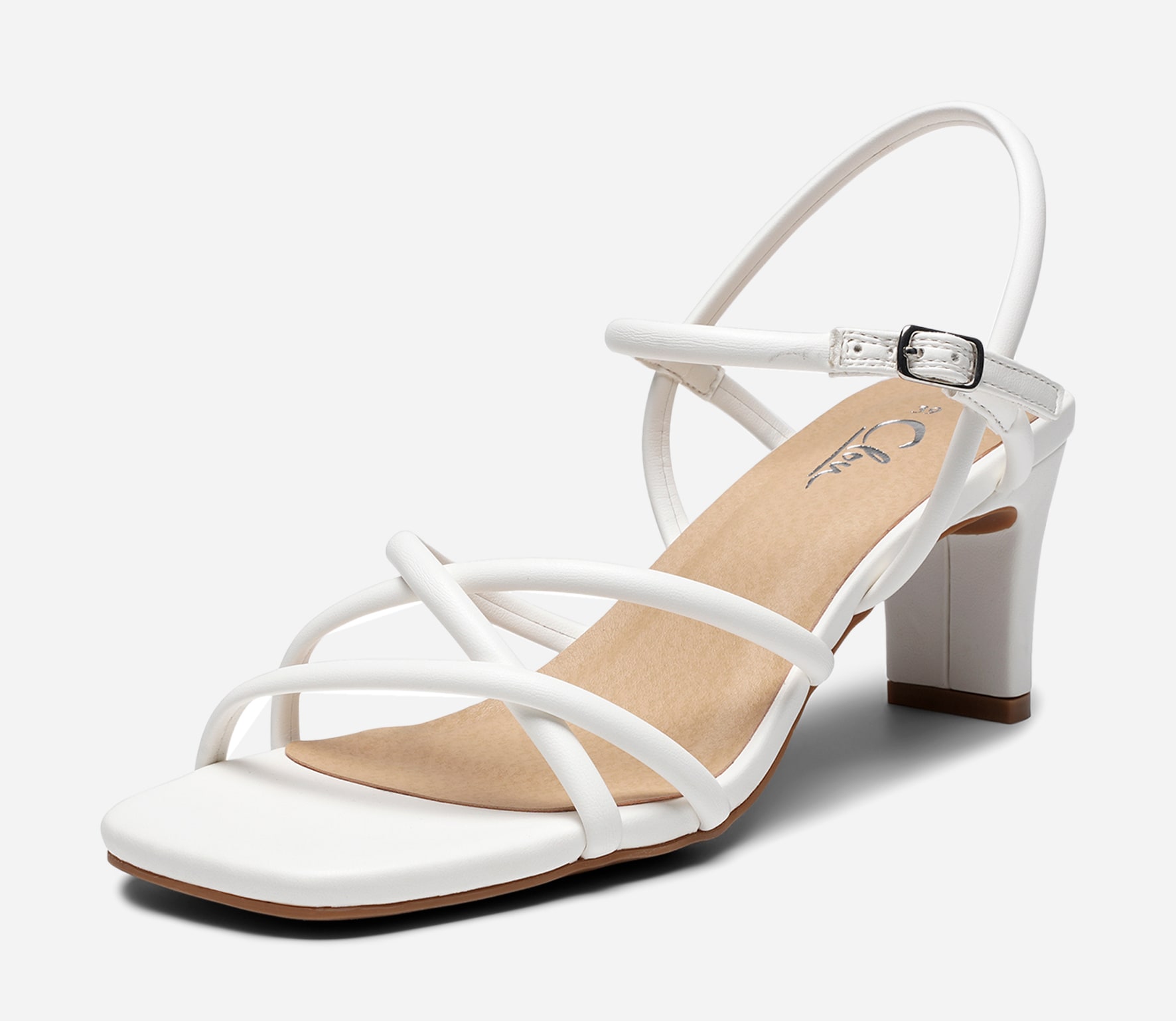 CLOU, Sandaletter med remmar Vita