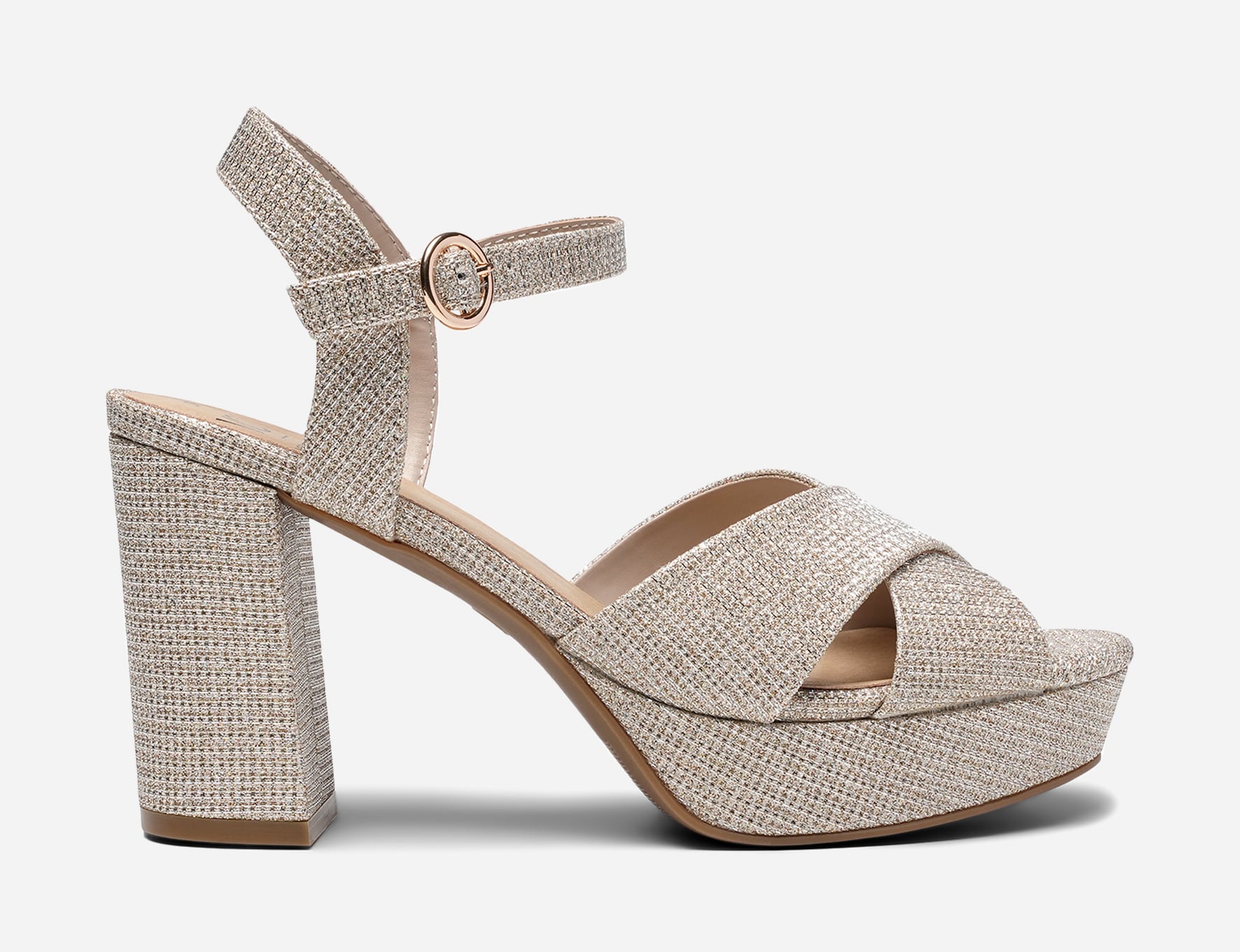 VOX, Sandaletter med platåsula Beigea