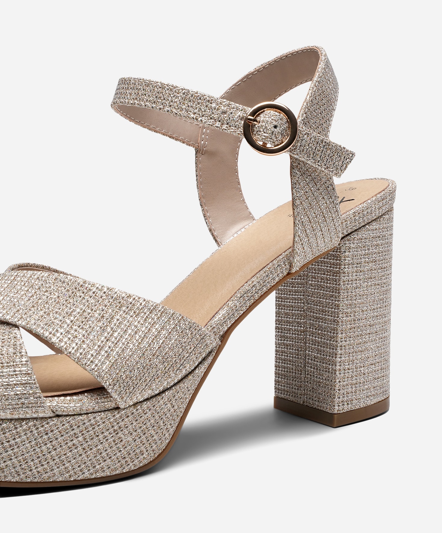 VOX, Sandaletter med platåsula Beigea