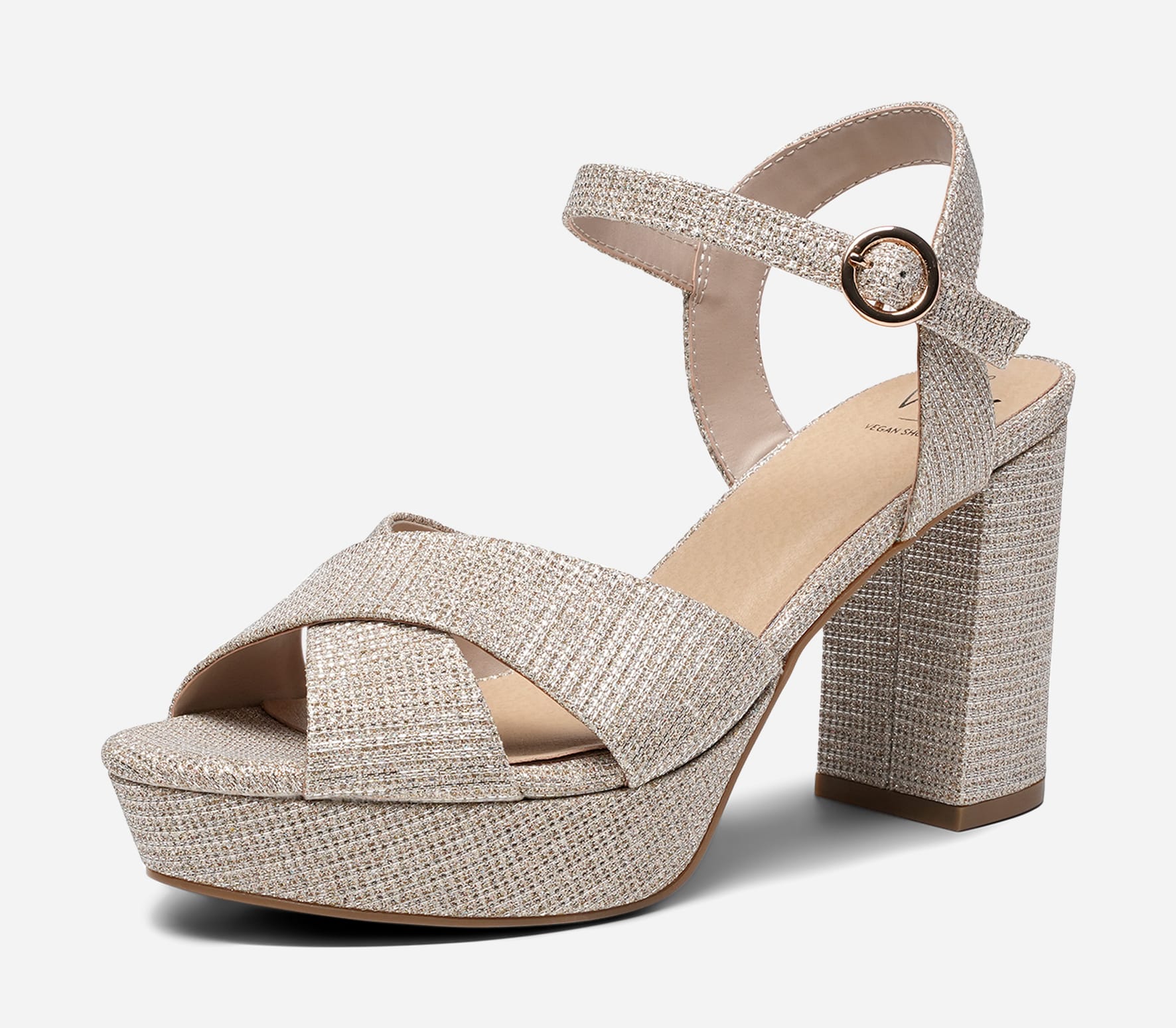 VOX, Sandaletter med platåsula Beigea