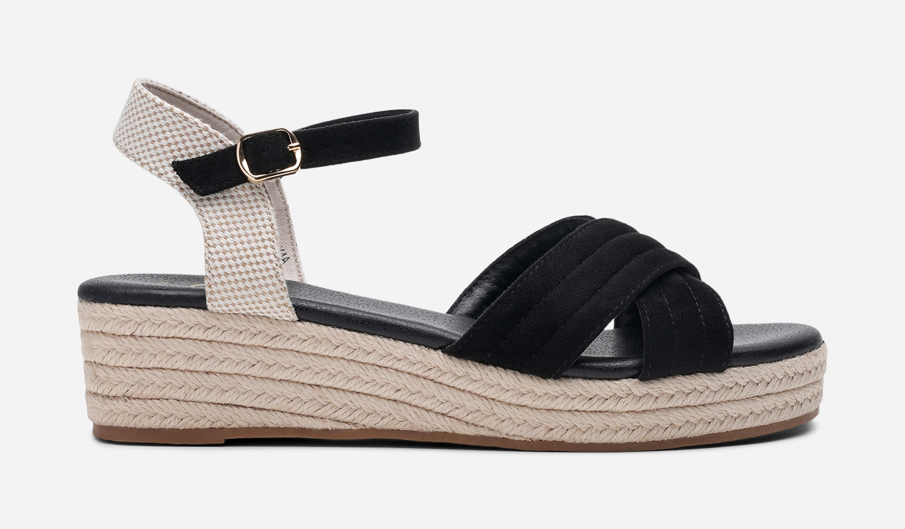 CLOU, Sandaletter med repsula Svarta