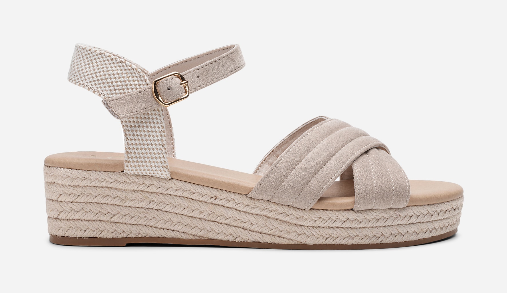 CLOU, Sandaletter med repsula Beigea